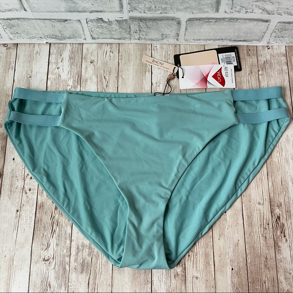 CALIA BATHING SUIT BIKINI BOTTOMS NILE BLUE XL